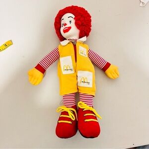 Vintage 1984 Ronald McDonald Doll Vinyl Head Yarn Hair McDonalds